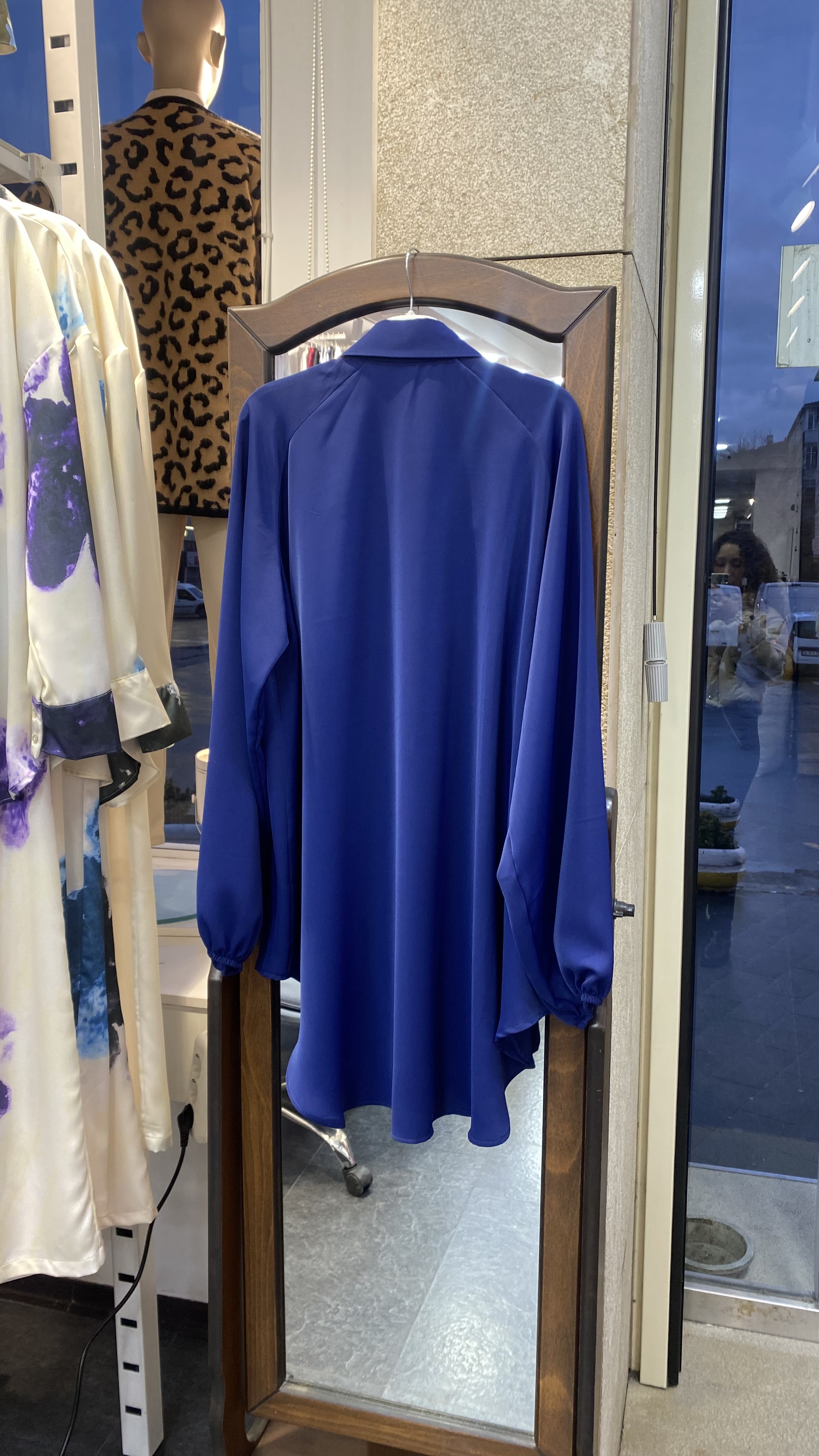 Oversize Kesim Balon Kol Uzun Piliseli Şık Kadın Tunik Gömleği