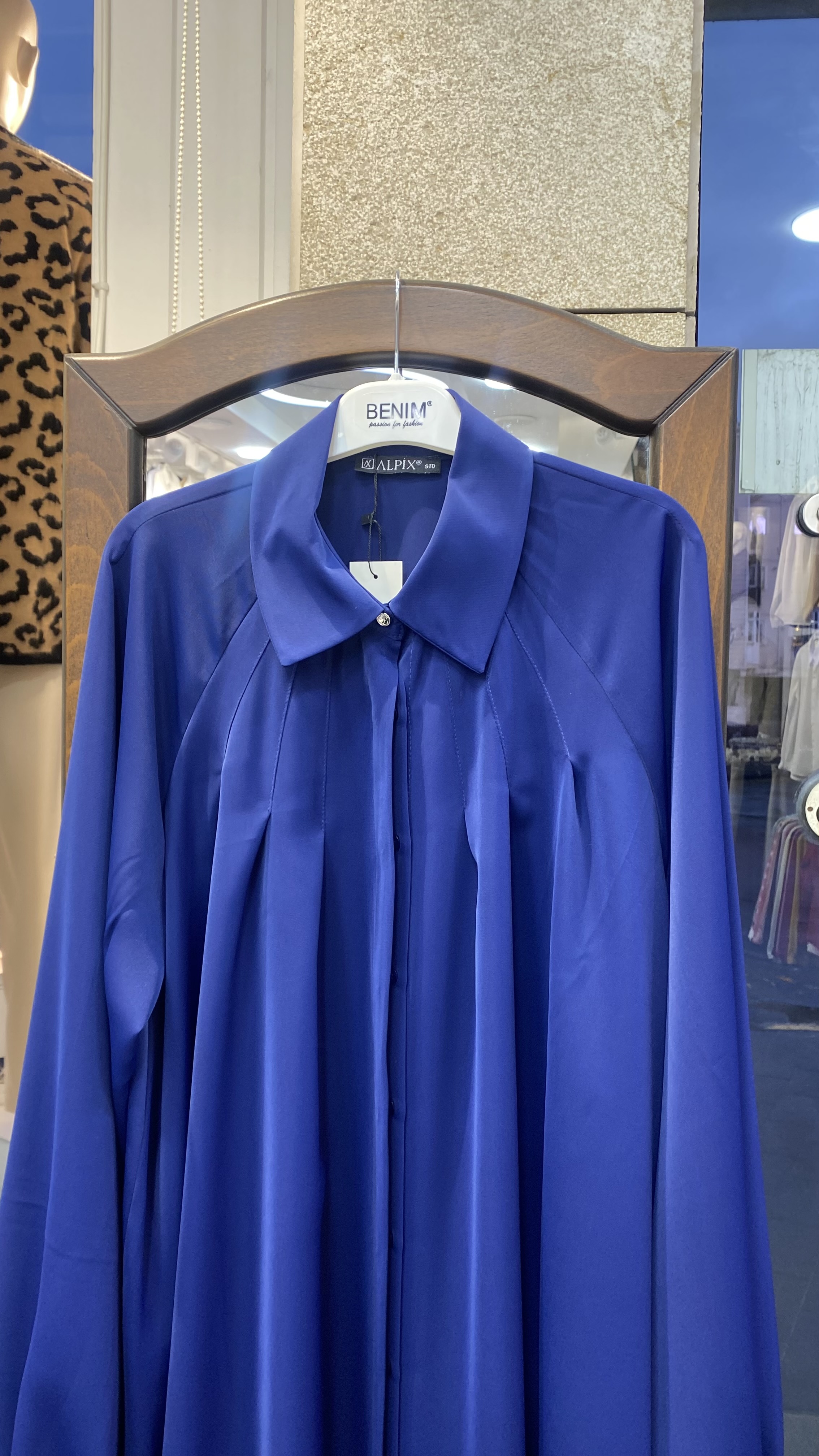 Oversize Kesim Balon Kol Uzun Piliseli Şık Kadın Tunik Gömleği